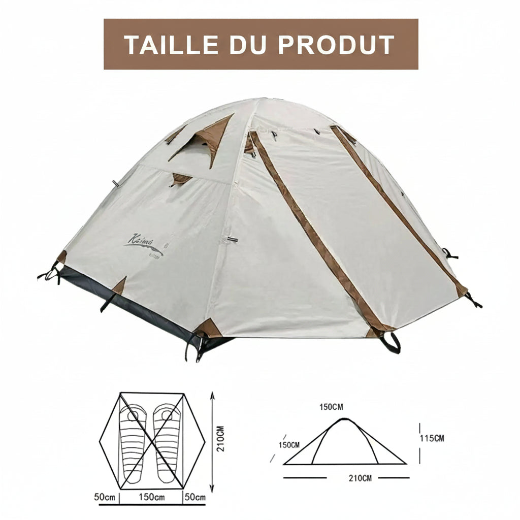 Tente de Trekking 3-4 Personnes Légère et Étanche — CampNest Trek