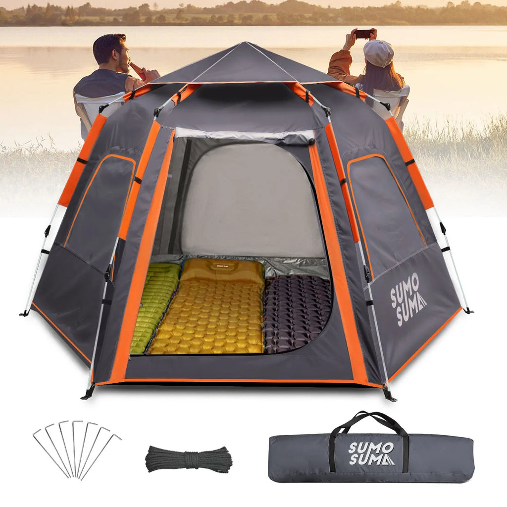 Tente Pop-Up XXL 3-4 Personnes Étanche — CampNest Horizon