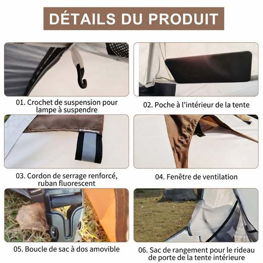 Tente de Trekking 3-4 Personnes Légère et Étanche — CampNest Trek