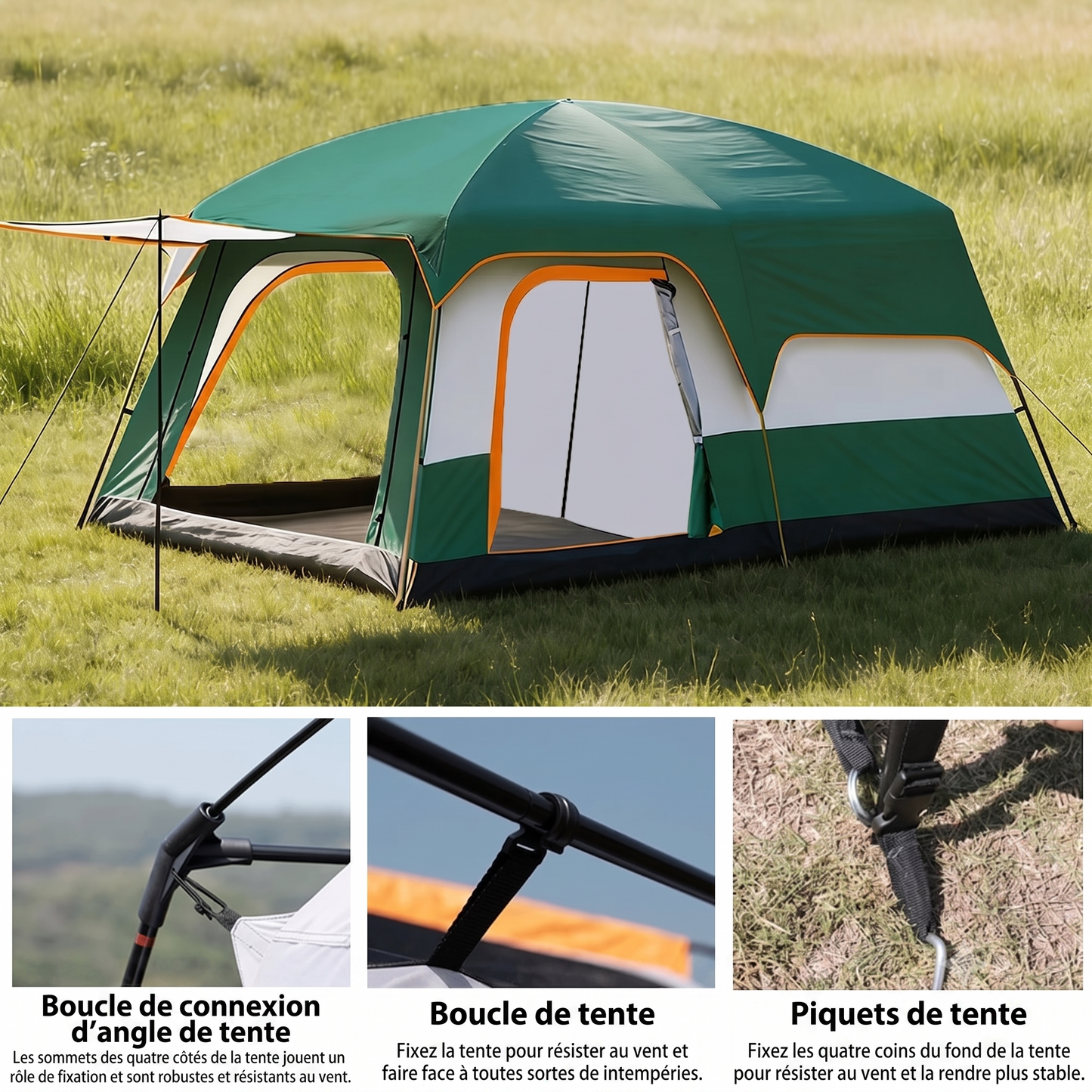 Tente Familiale 3-4 Personnes Vestibule Avant — CampNest HGTUGO