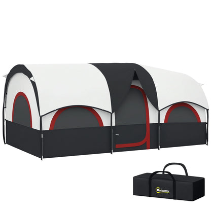 Tente Tunnel 4-6 Personnes 2 Chambres Imperméable — CampNest Outsunny Family